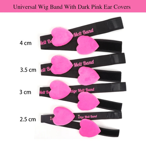 2.5Cm 3Cm 3.5Cm 4Cm Wig Elastic Band With Ear Protector Black Lace Melting Band For Laying Edges Down Adjustable Band 1Pcs 3Pcs