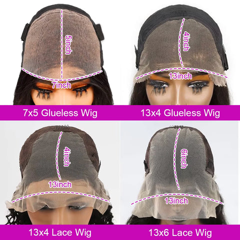 Glueless Wig Human Hair 100% Deep Wave Bob Wig 13x6 Lace Frontal Wig Wear And Go Kinky Curly Short Bob Wig for Women 250 Density