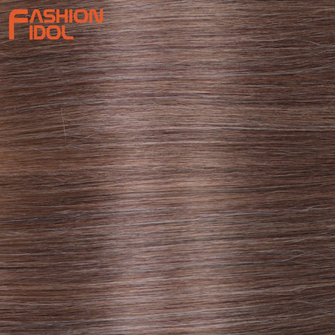 28 Inch 3PCS 300g Yaki Straight Pony Hair Bundles Crochet Braids Hair Synthetic Braiding Hair Ombre Brown Crochet Hair Extension