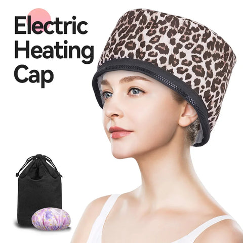 Heating Thermal Steamer Cap Electric Hot Treatment Cap for Natural Black Afro Hair Heated Hair Care Spa Hat for Home Use
