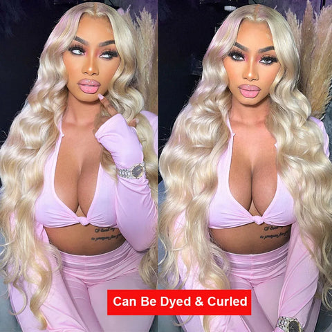 Blonde 613 13x6 Lace Frontal Wigs HD 613 Lace Front Human Hair Wigs For Women 40 Inch Long Straight Human Hair Wigs Can Be Dyed