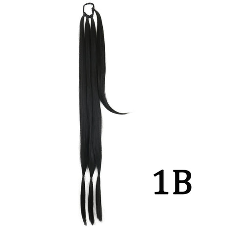 DIY Ponytail Extensions Synthetic Boxing Braids Ponytail Hair Rope For Women High Temperature Fiber Black Brown Ponytail