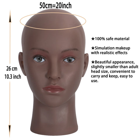 New Bald Mannequin Head With Wig Stand AdjustableTripod Support For Wigs Hair Extension Holder Wig Making Kit Tools Accessories