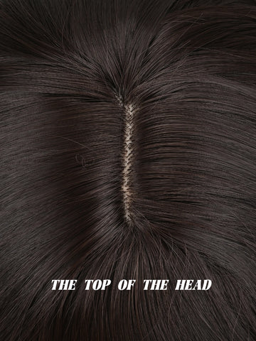 Natural Brown Synthetic Curly Wavy Bob Wig with Bangs for Women