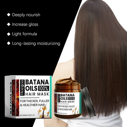 Patana Oil Hair Mask Deep Conditioning Treatment with Vitamin E Glycerin Repairs Dry Damaged Hair Adds Shine and Softness 100ml