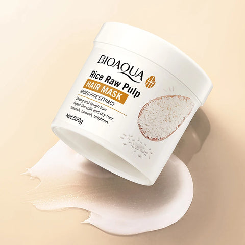 Rice Puree Hair Mask Natural Hair Growth Repair Dry Damaged Anti-Breakage Thicker Nourish Moisturize Healthier Hair Care Product
