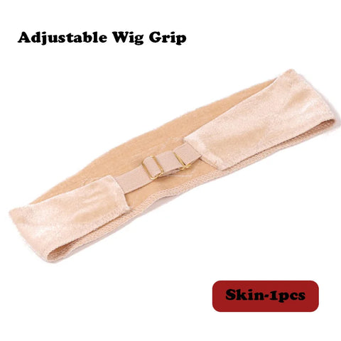 Plussign Wig Grip Headband For Lace Frontal Wigs Adjustable Invisible Wig Hair Band Nude Non-Slip Velvet Wig Band To Hold Wigs