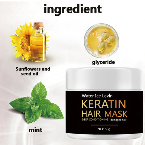 Keratin Hair Mask 5 Seconds Repair Damage Frizzy Hair Mask Damage Hair Mask Treatment Scalp Hair Shiny Hair Care