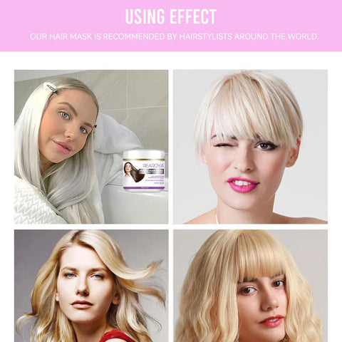 Hair Repairs Purple Hair Mask Biotin Collagen Keratin Treatment Hairs Conditioner Hair Care Essential Nourishing for Dry Damaged