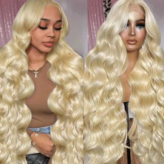 30 inch 613 Blonde 13x4 HD Lace Front Human Hair Wig Pre Plucked Brazilian Body Wave Lace Front Wig 13x6 220% Density For Women