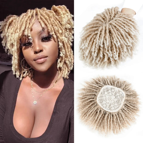 Synthetic Dreadlock Hair Toppers Wig with Clips in Faux Locs Braided Half Wigs Short Locks Hair Toupee for Women and Men
