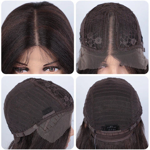 Noble Synthetic Lace Front Wigs For Women 36 Inch Kinky Straight Wig Lace Front Wig Ombre Lace Wigs Cosplay Lace Front Wig