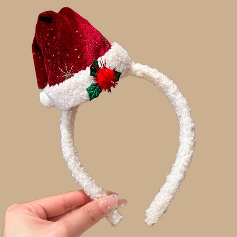 1PC Christmas Headband Hair Clips Cute Hair Accessories for Kids Holiday Party Dress Up Gifts Snowflake Letter Design Hairband