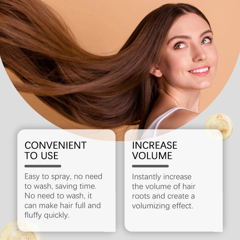 Dry Shampoo Spray Instant Volume Boost Oil Control No Water Needed Portable Clean Hair Fluffy and Shiny Hair Care Shampoo Spray