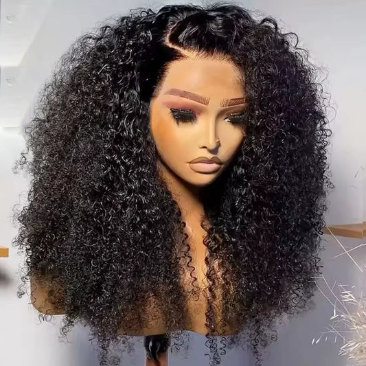 250% Kinky Curly 13x6 HD Lace Frontal Wig Wear Go Glueless Wig Afro Curly Human Hair Wigs 7x5 HD Transparent Lace Closure Wig