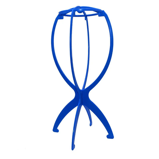 1pcs Black/Pink Color Collapsible Wig Stand Plastic Wig Holder Portable Folding For Styling Display Women Wig