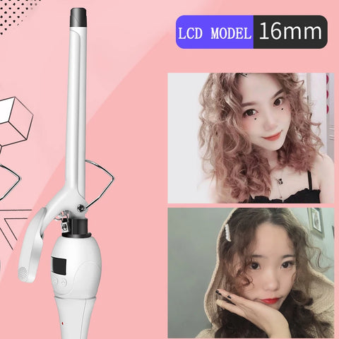 Hair Curling Iron 9mm Curler Wand Professional Curly Tongs Ceramic Electric SalonStyling Tool Small Crimping Iron Waves for Hair