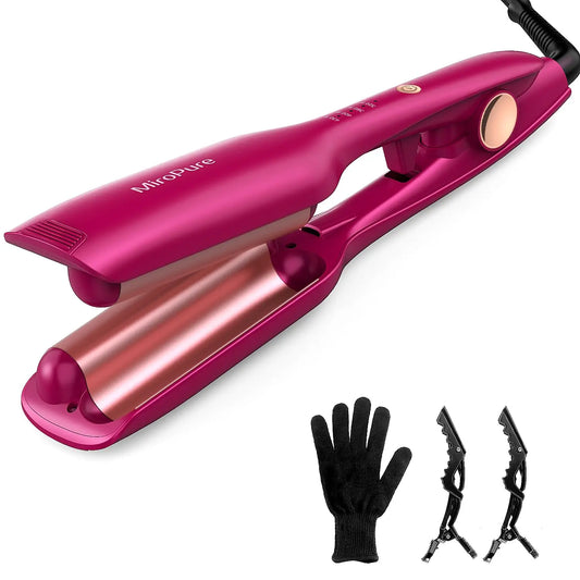 Crimper Hair Waver Barrel Curling Iron 1 Inch PTC Heater Auto Shut-Off Adjustable Easy Shap Long Lasting Heat 320℉ - 430 ℉