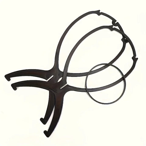3pcs Black Portable Wig Head Stand For Women Collapsible Wig Holder Durable Wig Cap Display [3 Pack]