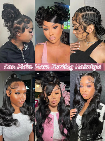 40 Inch Body Wave HD Lace Front Human Hair Wigs Brazilian 250 Density 360 Full Transparent Lace Wig 100% Human Hair Pre Plucked