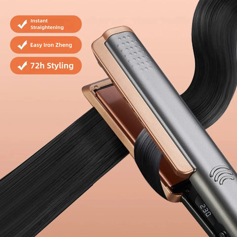 TINSOL Professional 2-in-1 Ceramic Hair Straightener Curl Ionizer with LCD Wide Panel Straightener, Temperature Adjustable