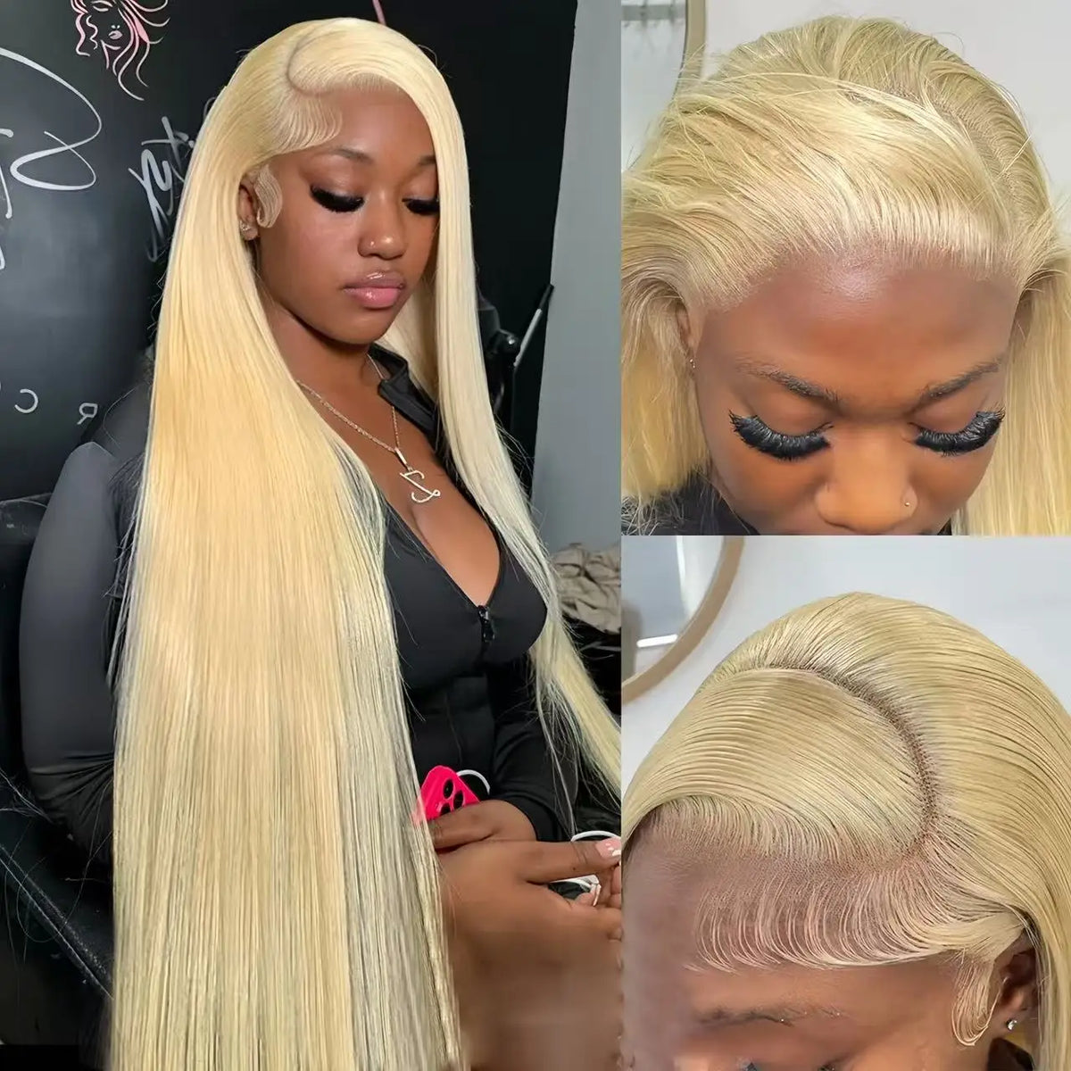 40 Inch 613 Blonde 13X6 Hd Lace Frontal Wig Straight Lace Front Wigs Human Hair 13X5 Lace Front Human Hair Wig For Women Rovess 