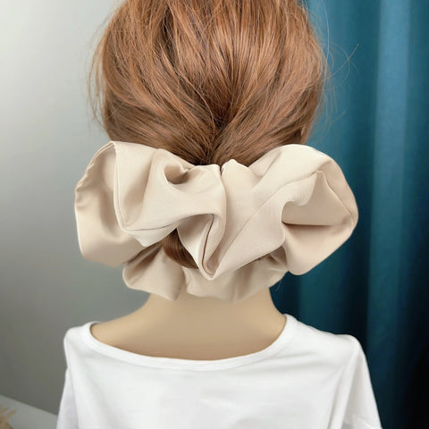 Oversize Satin Scrunchies Elastic Hair Ties Women Girls Big Silk Hair Bands Ponytail Holder Hair Rubber Bands Hair Accessories