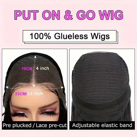 250% Glueless Wig Body Wave Human Hair Wigs Pre Cut 13x4 13x6 HD Lace Frontal Wigs Pre Plucked Curly Lace Front Human Hair Wigs