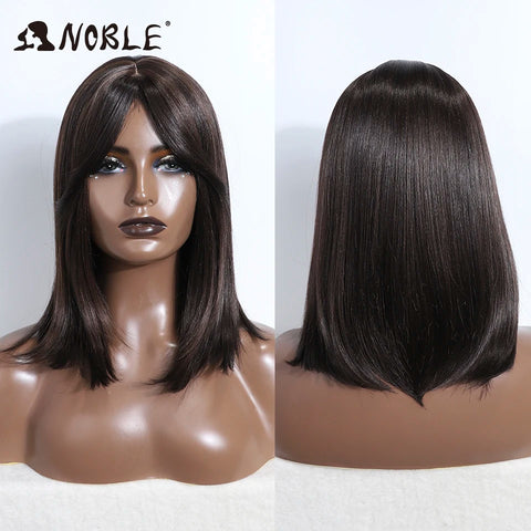 Noble Cosplay Synthetic Wig With Bangs Long Straight Wig Ombre Blond Colored Wig Wig For Women Wig For Black Women Synthetic Wig