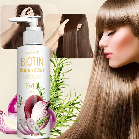 Biotin Rosemary Onion Shampoo, 72-Hour Oil Control, Soft and Shiny, Say Goodbye to Dry and Greasy Hair, Hair Care and Scalp Care