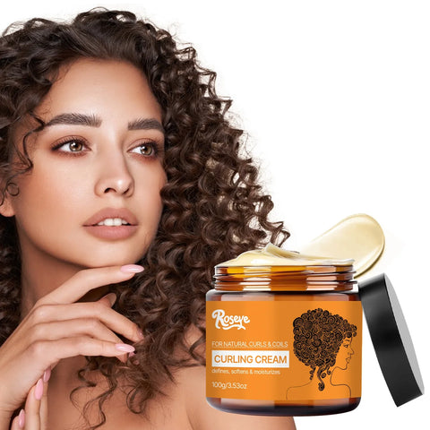 Curly hair Styling cream,enhances the elasticity and shine of curly hair,moisturizing and smoothing formula,  easy to set