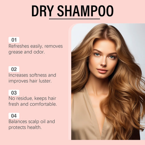 Dry Shampoo Removes Grease and Odor Hair Grease Care Increases Hair Softness and Luster Improves Hair Quality Hair Spray