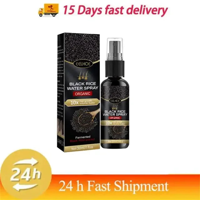 Gray White Hair Treatment Serum White To Black Repair Natural Color Black Rice Nourish Spray Anti Loss Hair High Quality Product