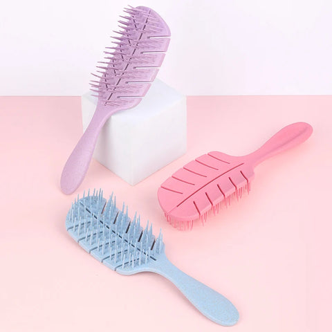 Square Vent Hair Scalp Massage Comb Hair Brush Anti-static Wet Dry Curly Detangler Hairbrush Nylon Salon Hair Styling Tools
