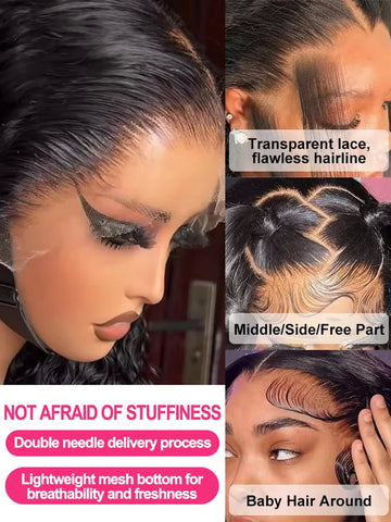 200 Density Loose Deep Wave 13x4 HD Lace Front Human Hair Wigs Brazilian 30 Inch Curly Water Wave 5x5 Glueless Wig Human Hair