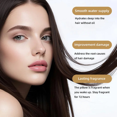 YUITIKUE Collagen Hair Mask - Deeply repairs damaged hair, 72-hour fragrance, oil-free moisture, controls frizz.