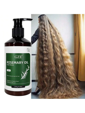 GZE Rosemary Oil Hair Mask for Scalp Health & Shine - Deep Cleansing Treatment to Revitalize Dry, Damaged Hair for Frizz Control