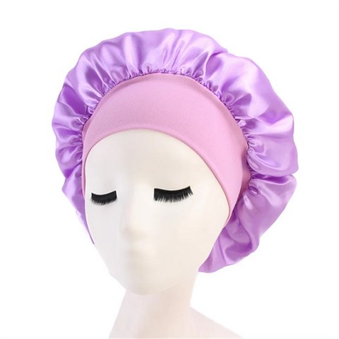Women Men Unisex Satin Sleeping Hat Night Hair Care Bonnet Skullies Beanies Cap