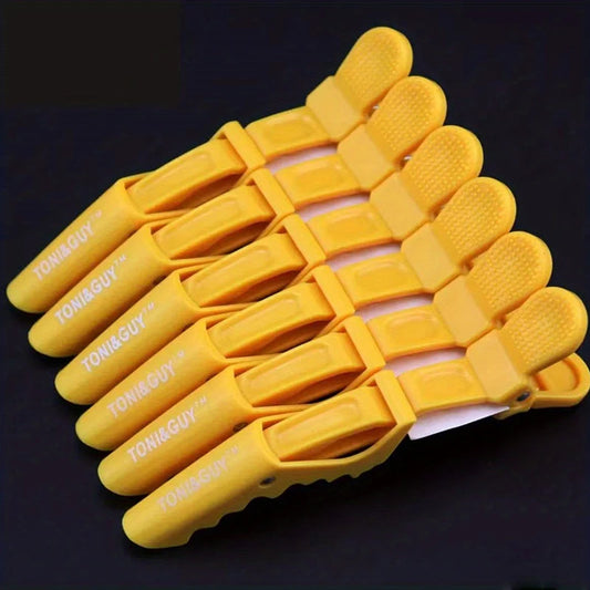 6pcs Black Matte Hair Sectioning Clip Clamp Hair Grip Hairdressing Salon Tool