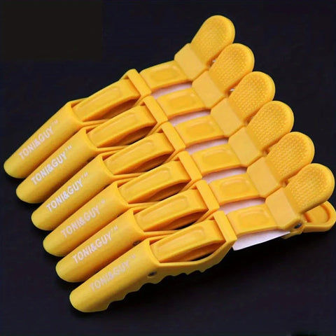 6pcs Black Matte Hair Sectioning Clip Clamp Hair Grip Hairdressing Salon Tool