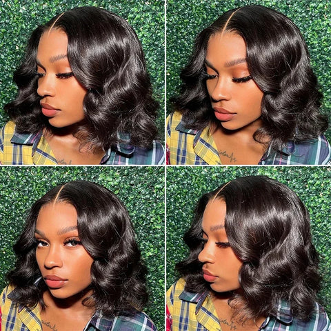 Bob Wig 13x4 Body Wave Glueless Wig Human Hair Brazilian Ready To Wear 7x5 Lace Frontal Wig Pre Cut No Glue For Women Preplucked