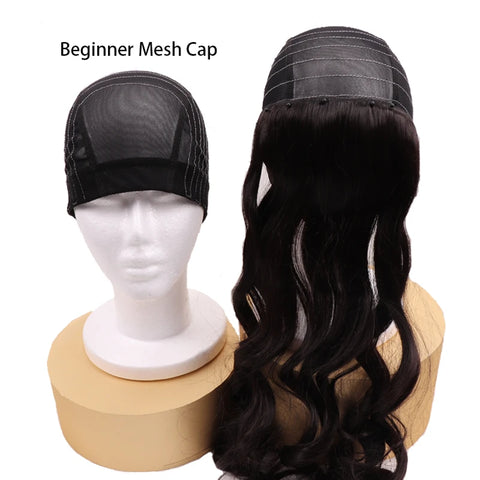 4x4 5x5 13x4 Map Wig Cap With Belt For Making Lace Wigs Mesh Dome Cap Glueless Mesh Cap With Line For Beginner Hairnet