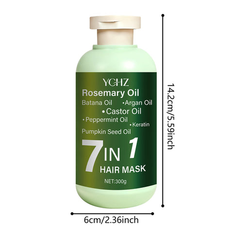 7-in-1 Deep Hair Mask, Prevents Breakage, Nourishes and Softens Dry Hair, Ingredients Include Argan Oil and Biotin Keratin - 300g