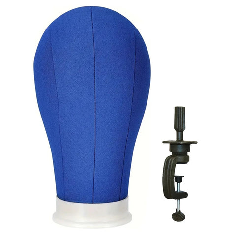 22 Inch Mannequin Head With Stand Canvas Head Wig Model With Mount Hole For DIY Wig Making
