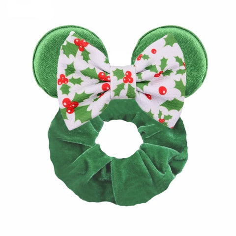Disney Christmas Day Scrunchies Haarband Vrouwen Elastische Paardenstaart Houder Meisjes Pailletten Strik Kids Haaraccessoires