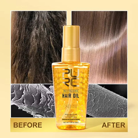 PURC Morocco Argan Oil Nourishing Hair Oil Smoothing Shine Soft Hair Serum Repair Damaged Frizz Dry Hair Treatment Hair Care