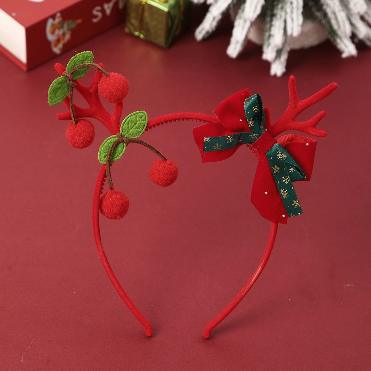 Christmas Antler Bowknot Headband Women Party Decoration Christmas Headwear Girls New Hair Hoops Fashion Hair Accessories