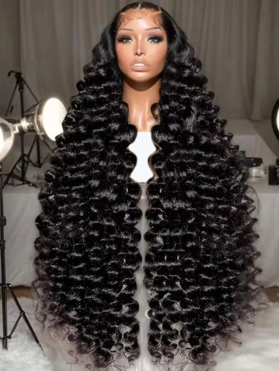 Loose Deep Wave Wig High Density 13x6 Hd Lace Frontal Wig 30 40 Inch Curly Lace Front Human Hair Black Women Brazilian Hair Wigs