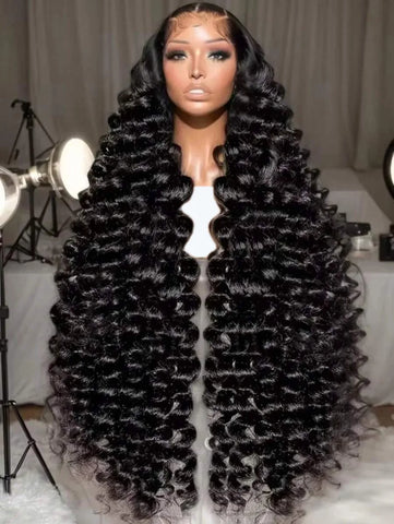 Loose Deep Wave Wig High Density 13x6 Hd Lace Frontal Wig 30 40 Inch Curly Lace Front Human Hair Black Women Brazilian Hair Wigs