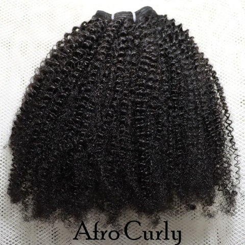 Human Hair Weft Different 4C Afro Kinky Curly Virgin Brazilian Human Hair Extensions Weave Bundles Weaving African Black Women